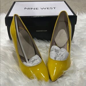 Nine West Yellow High Heel Pumps